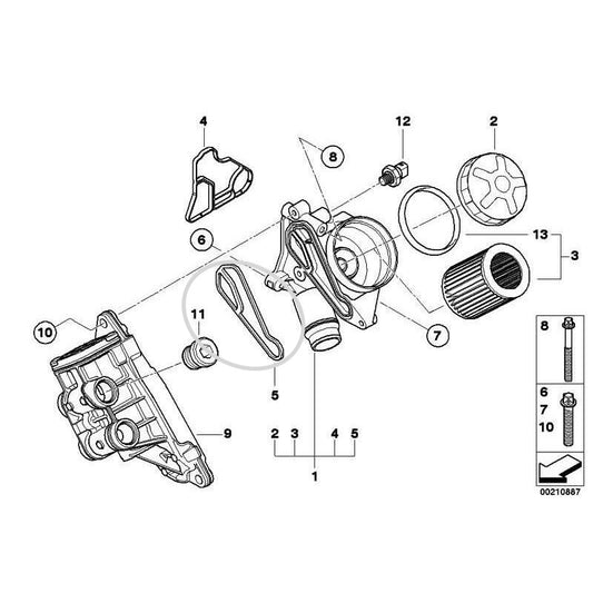 BMW Thermostatdichtung Ölkühler ´
