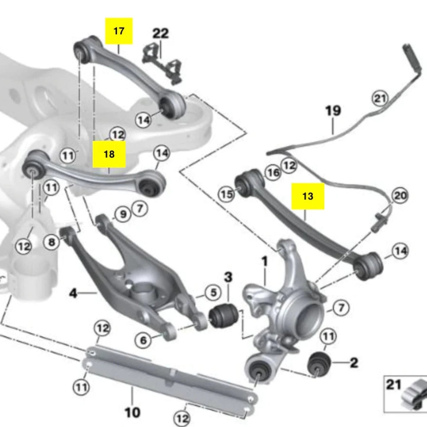 BMW Uniball IRP Lenker KOMPLETT-SET HA1