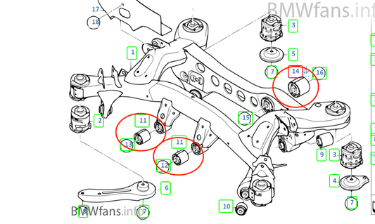 PU Lagerung für das Differential BMW E8x & E9x AG - TL Clubsport