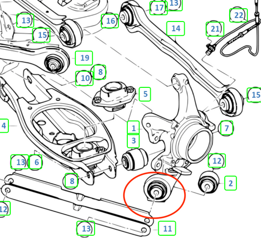 Sturzlenkerlager HA außen ´