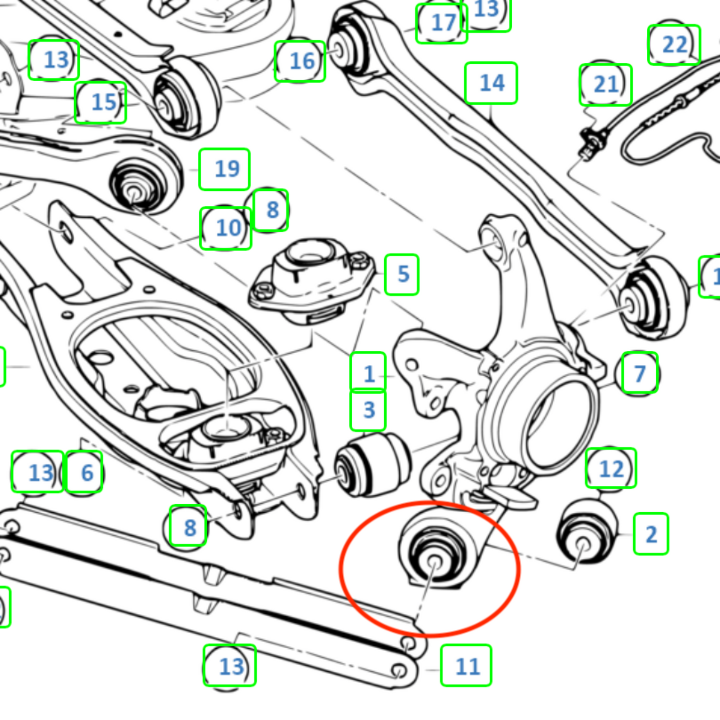 Sturzlenkerlager HA außen ´
