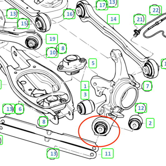 Sturzlenkerlager HA außen ´