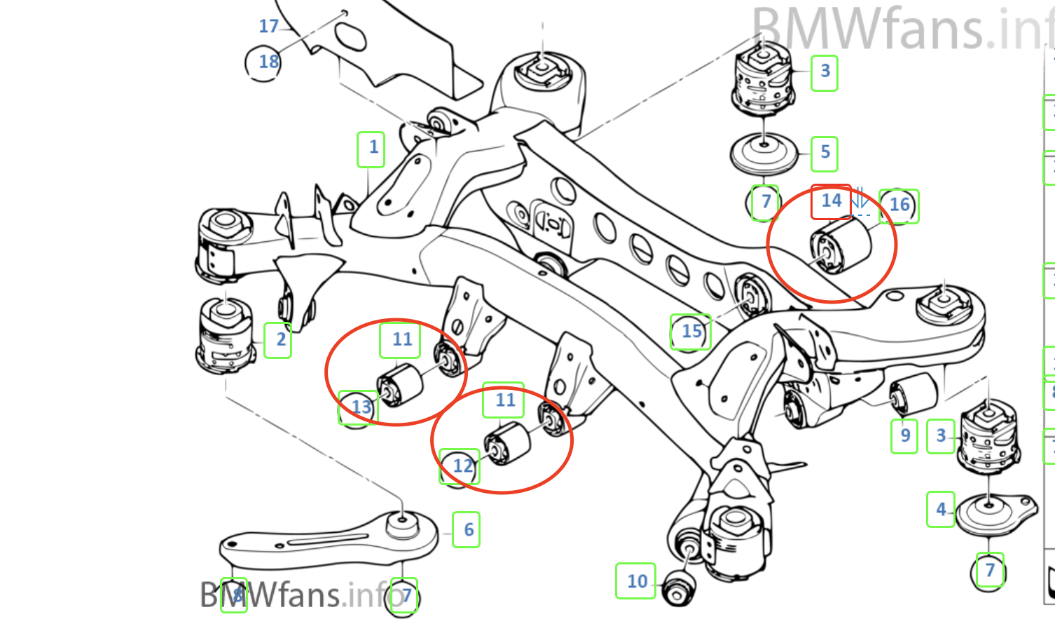 PU Lagerung für das Differential BMW E8x & E9x AG - TL Clubsport