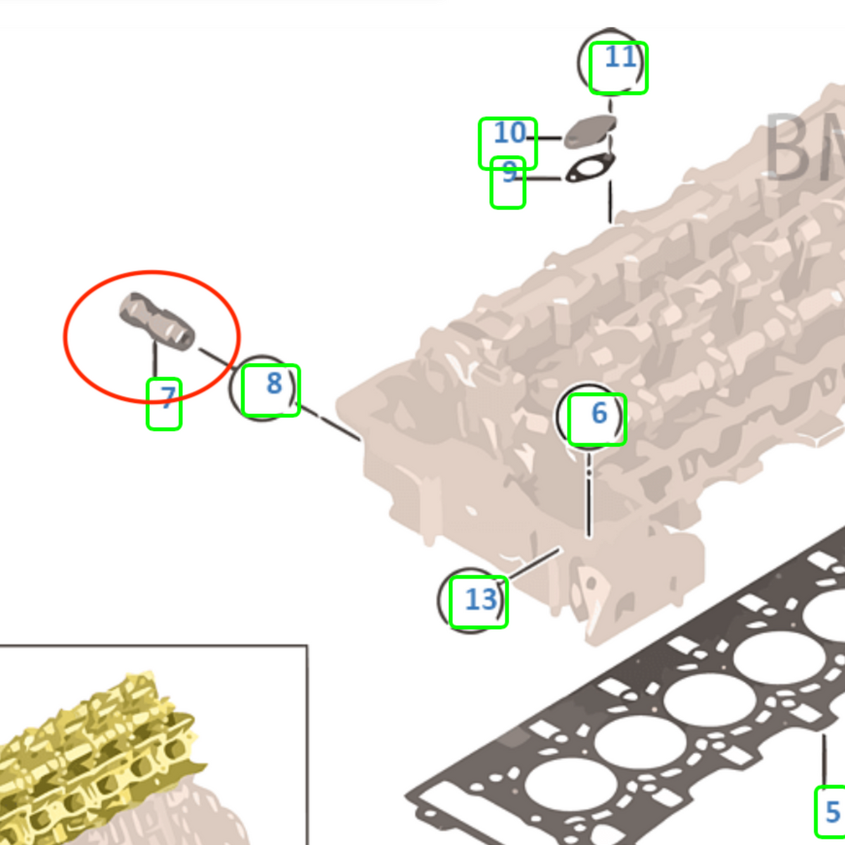  VANOS-Rückschlagventil &nbsp;für BMW N52, N53 , N54 